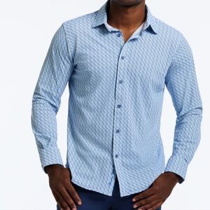 ROBERT GRAHAM WILSHIRE LONG SLEEVE BUTTON DOWN SHIRT TAILORED FIT MEN'S XL BLUE